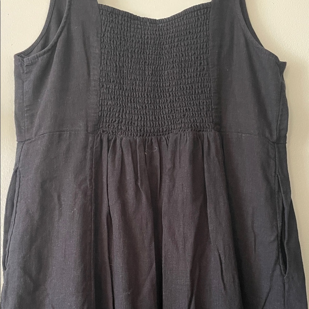 Old Navy|Black Sleeveless Linen Dress w/Pockets|Large|EUC - Picture 12 of 12